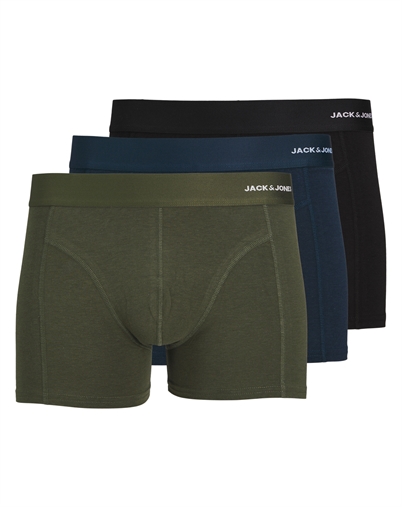 JACBasic Bamboo Trunks 3er Pack Unterhosen - Forest Night/Black/Navy